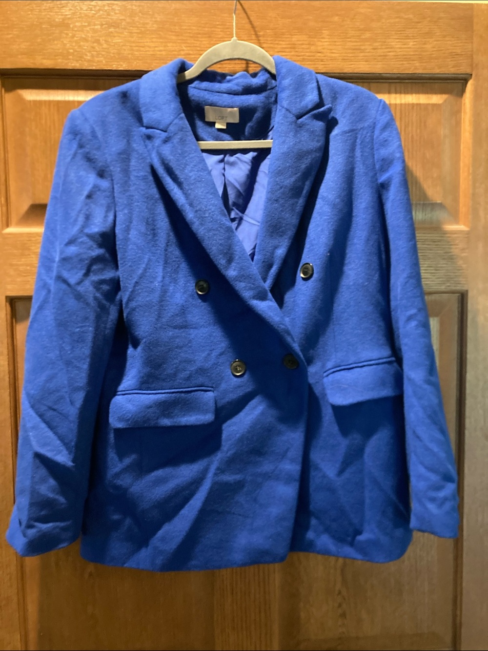 Cobalt blue wool Loft blazer, size 10